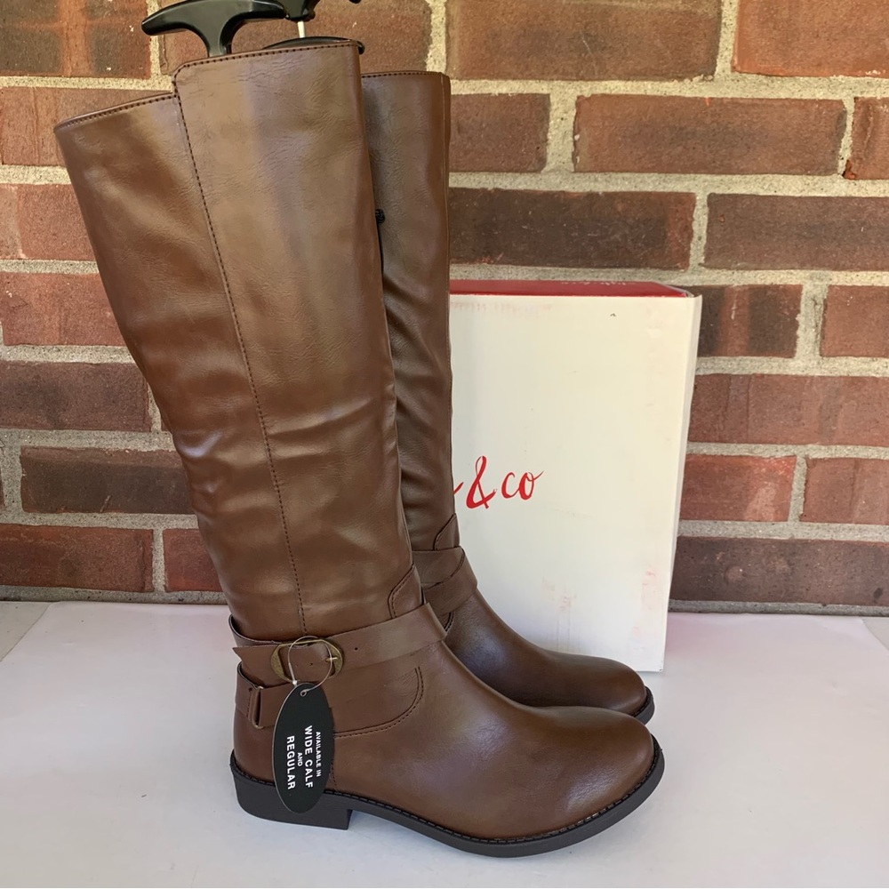 Style & Co Madixe Brown Knee High Riding Boots Women’s Size US 6 M - Picture 1 of 12